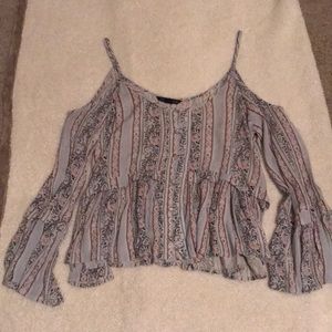 Blue floral American Eagle blouse